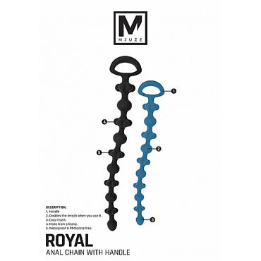 Shots Toys Mjuze Royal Chain, синяя — фото 4
