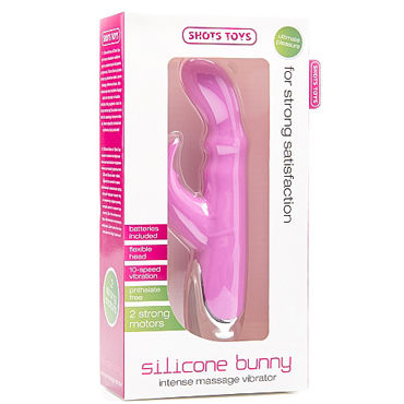 Shots Toys Silicone Bunny, розовый - фото, отзывы