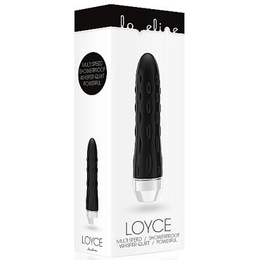 Shots Toys Loyce, черный - Классический вибратор с рельефом - купить в секс шопе