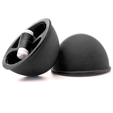 Shots Toys Vibrating Suction Cup, черные, Вакуумные стимуляторы для груди