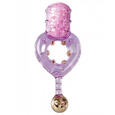 Shots Toys Love Ring, розовое, Эрекционное кольцо с шариком для анальной стимуляции