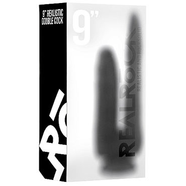 Shots Toys Realrock Realistic Double Cock 22 см, черный - фото, отзывы
