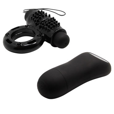 Baile Power Ring, черное - Виброкольцо с дистанционным управлением - купить в секс шопе
