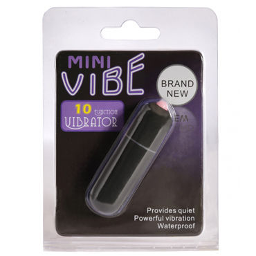 Baile Mini Vibe, черная, Вибропуля с 10 режимами вибрации