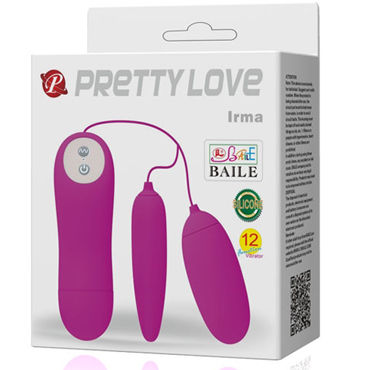 Baile Pretty Love Irma Double, фиолетовое - Двойное виброяйцо - купить в секс шопе