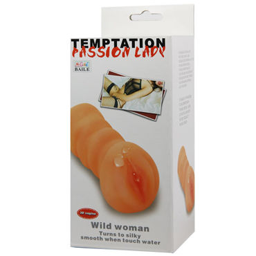 Baile Temptation Passion Lady Ребристый, белый - подробные фото в секс шопе Condom-Shop