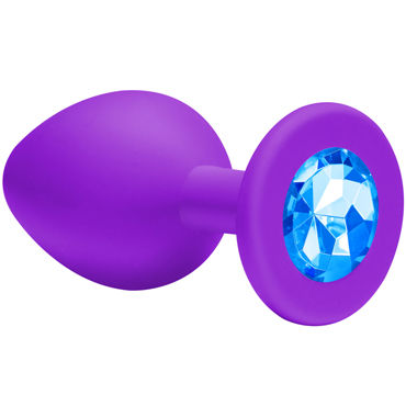 Lola Toys Emotions Cutie Small, фиолетовая, Анальная пробка с голубым кристаллом