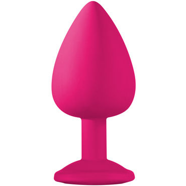 Lola Toys Emotions Cutie Large, розовая - Анальная пробка с пурпурным кристаллом - купить в секс шопе