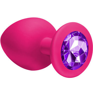 Lola Toys Emotions Cutie Large, розовая, Анальная пробка с пурпурным кристаллом