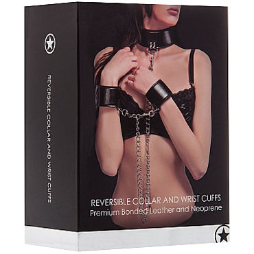 Ouch! Reversible Collar and Wrist Cuffs, черный — фото 4