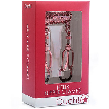 Ouch! Helix Nipple Clamps, красный — фото 2