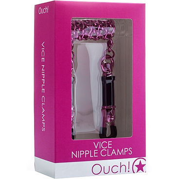 Ouch! Vice Nipple Clampss, розовый - фото, отзывы