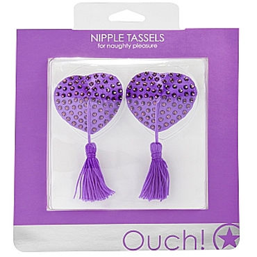 Ouch! Nipple Tassels Heart, фиолетовые — фото 2