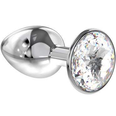 Lola Toys Diamond Sparkle Small, серебристая, Анальная пробка с прозрачным кристаллом