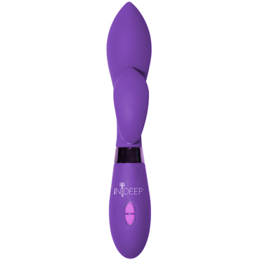 Indeep Gina, пурпурный - Вибратор с клиторальным стимулятором - купить в секс шопе