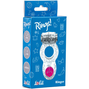 Lola Toys Rings Ringer, прозрачное - Эрекционное кольцо с вибрацией - купить в секс шопе