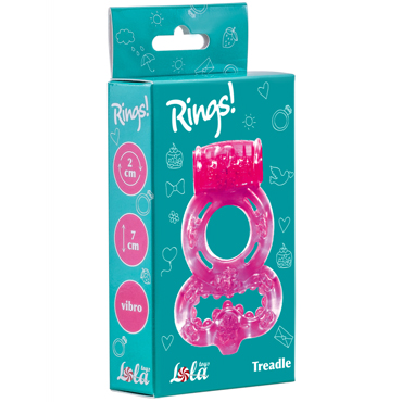 Lola Toys Rings Treadle, розовое - Эрекционное кольцо с вибрацией - купить в секс шопе