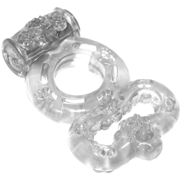 Lola Toys Rings Treadle, прозрачное, Эрекционное кольцо с вибрацией