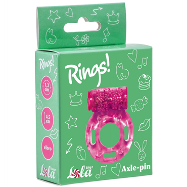 Lola Toys Rings Axle-pin, розовое - Эрекционное кольцо с вибрацией - купить в секс шопе