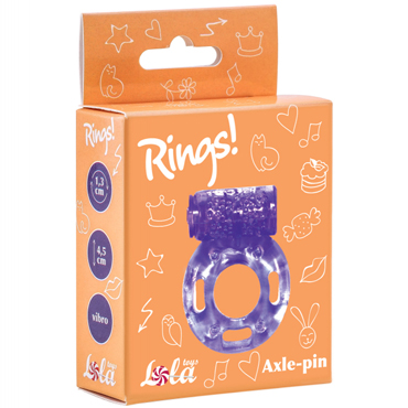 Lola Toys Rings Axle-pin, фиолетовое - Эрекционное кольцо с вибрацией - купить в секс шопе