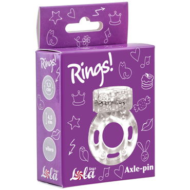 Lola Toys Rings Axle-pin, прозрачное - Эрекционное кольцо с вибрацией - купить в секс шопе