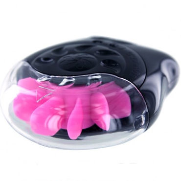 Sqweel 2, черно-розовый - Клиторальный стимулятор, имитирующий оральные ласки - купить в секс шопе
