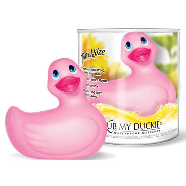 Bigteaze Toys I Rub My Duckie, розовый, Вибратор в форме утенка компактного размера