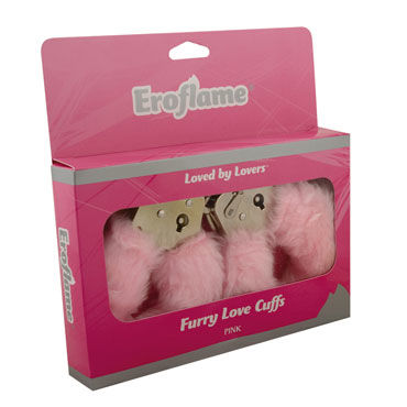 Eroflame Furry Love Cuffs, розовые - фото, отзывы
