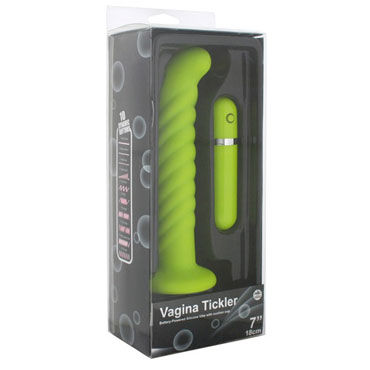 NMC Vagina Tickler Ribbed, зеленый, Вибратор стимулирующий точку G