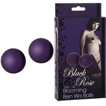 Doc Johnson Black Rose Ben Wa Balls, фиолетовые, Вагинальные шарики