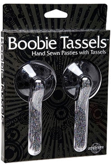 Pipedream Boobie Tassels, черные, Пэстисы с длинными кисточками