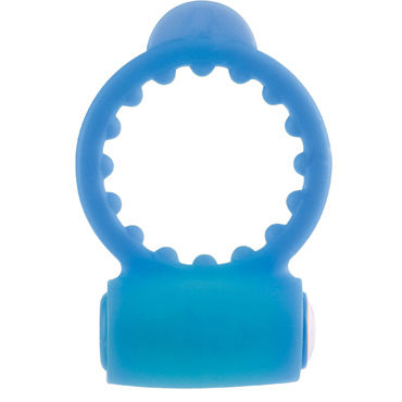 Pipedream Neon Vibrating Cockring, синее, Эрекционное виброкольцо