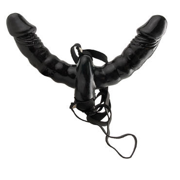 Pipedream Vibrating Double - Двухсторонний страпон - купить в секс шопе