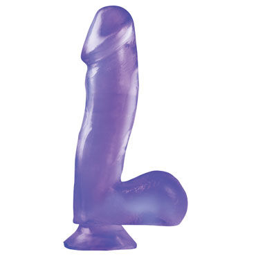 Pipedream Basix with Suction Cup 16 см, фиолетовый, Реалистичный фаллоимитатор на присоске