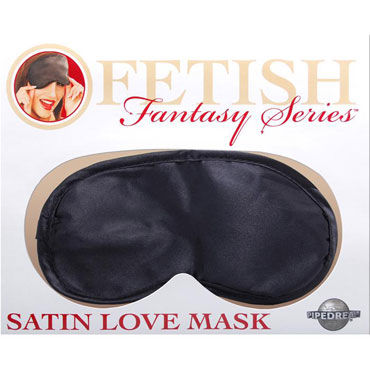 Pipedream Satin Love Mask, черная, Любовная маска на глаза