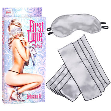 California Exotic First Time Fetish Seduction Kit, Маска на глаза и ленты для фиксации