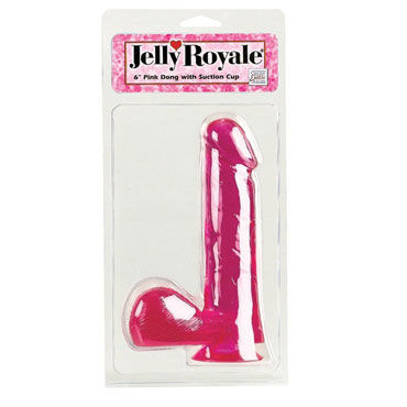 California Exotic Jelly Royale, розовый - Гелевый фаллоимитатор - купить в секс шопе