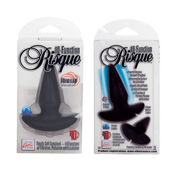 California Exotic 10-Function Risque Probes, черная - Анальная вибропробка - купить в секс шопе
