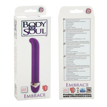 California Exotic Body & Soul Embrace, фиолетовый - Вибратор для стимуляции точки G небольшого размера - купить в секс шопе
