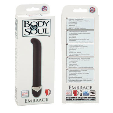 California Exotic Body & Soul Embrace, черный - Вибратор для стимуляции точки G небольшого размера - купить в секс шопе