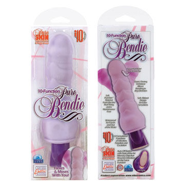 California Exotic 10-Function Pure Bendies, фиолетовый - Рельефный вибратор с фиксацией положения ствола - купить в секс шопе