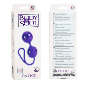California Exotic Body & Soul Entice, фиолетовые - Вагинальные шарики - купить в секс шопе