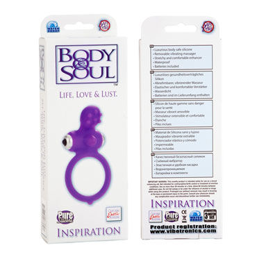 California Exotic Body & Soul Inspiration, фиолетовое - Эрекционное кольцо со стимуляцией клитора - купить в секс шопе
