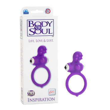 California Exotic Body & Soul Inspiration, фиолетовое, Эрекционное кольцо со стимуляцией клитора