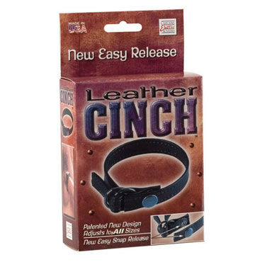 California Exotic Leather Cinch - Кожаная утяжка на пенис - купить в секс шопе