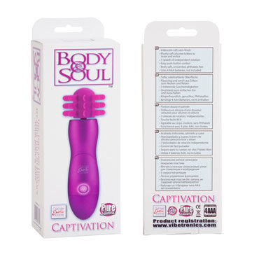 California Exotic Body & Soul Captivation, розовый - Вибромассажер с мягкими усиками - купить в секс шопе