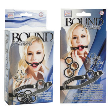 California Exotic Bound By Diamonds Open Ring Gag - Расширитель для рта со сменными кольцами - купить в секс шопе