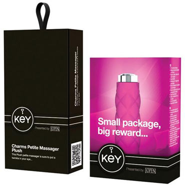 Jopen Key Charms Petite Massager Plush, розовый — фото 5