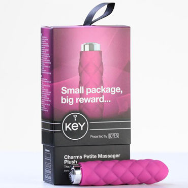 Jopen Key Charms Petite Massager Plush, розовый — фото 1