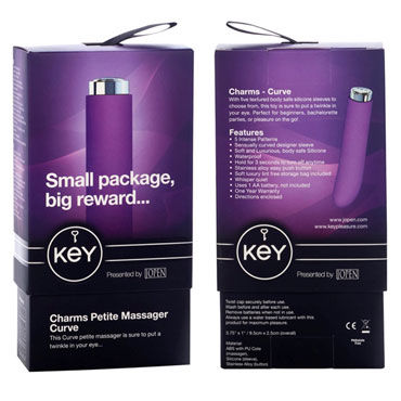 Jopen Key Charms Petite Massager Curve, фиолетовый - Вибратор для точки G - купить в секс шопе